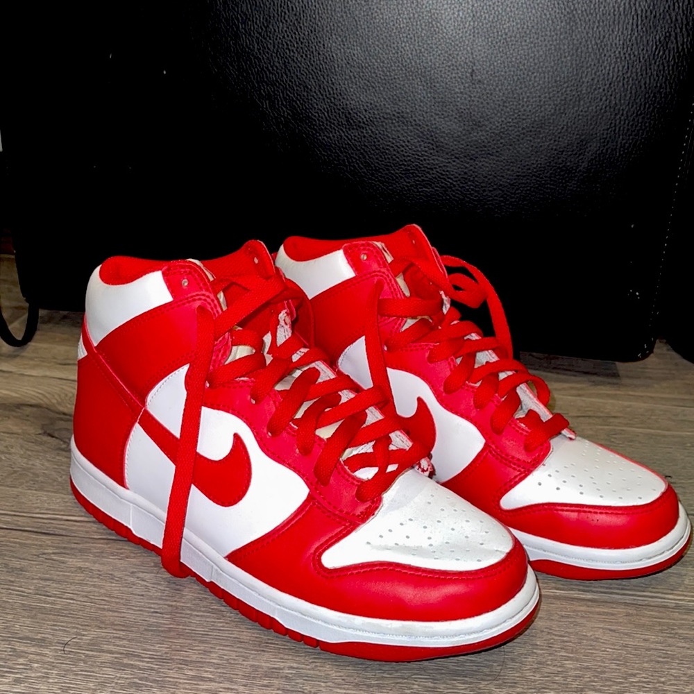 Championship Red Nike Dunks
